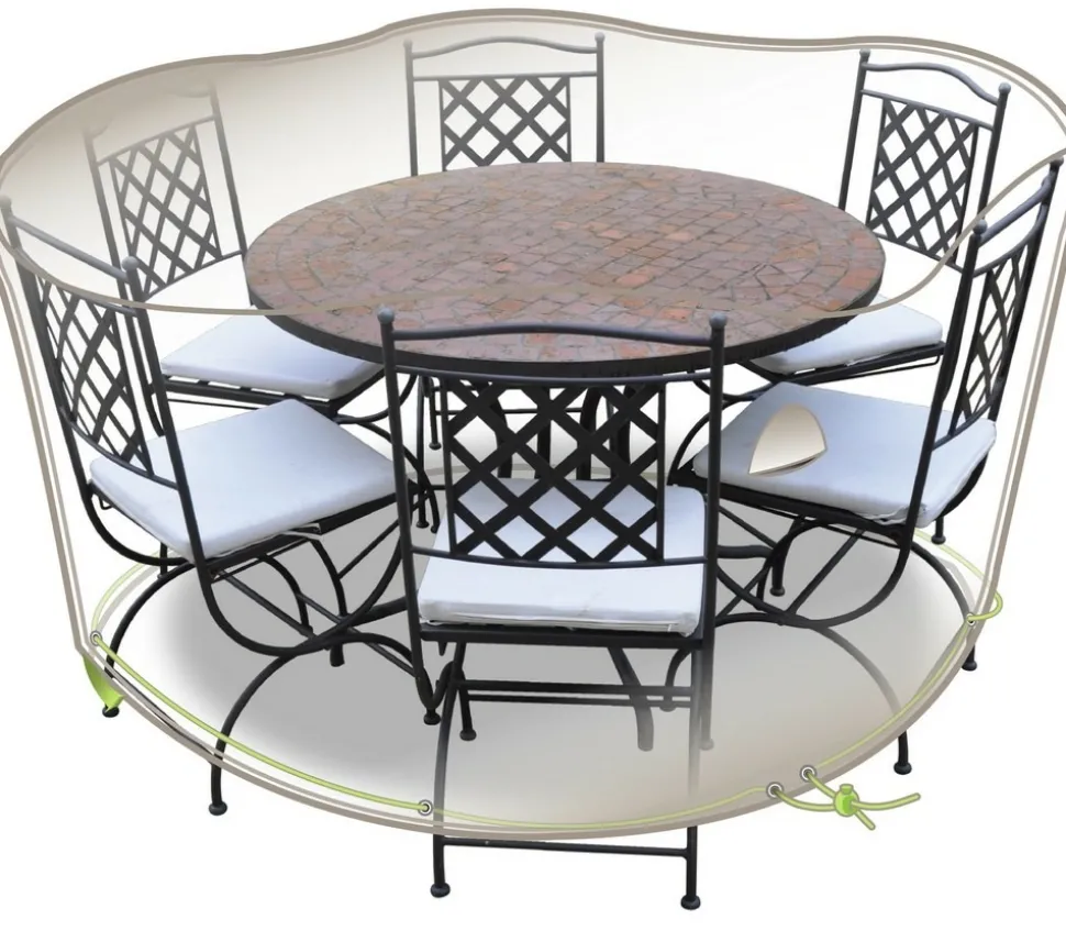 JARDILINE - Jardiline housse de table et chaises ronde - cls04