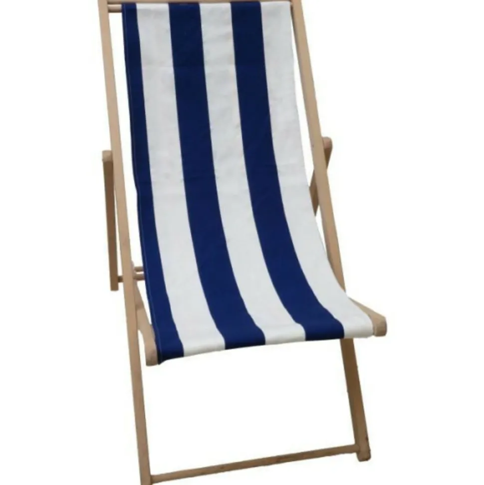 JARDIN PRIVE - Transat chilienne agrafée - - rayures - bleu / blanc