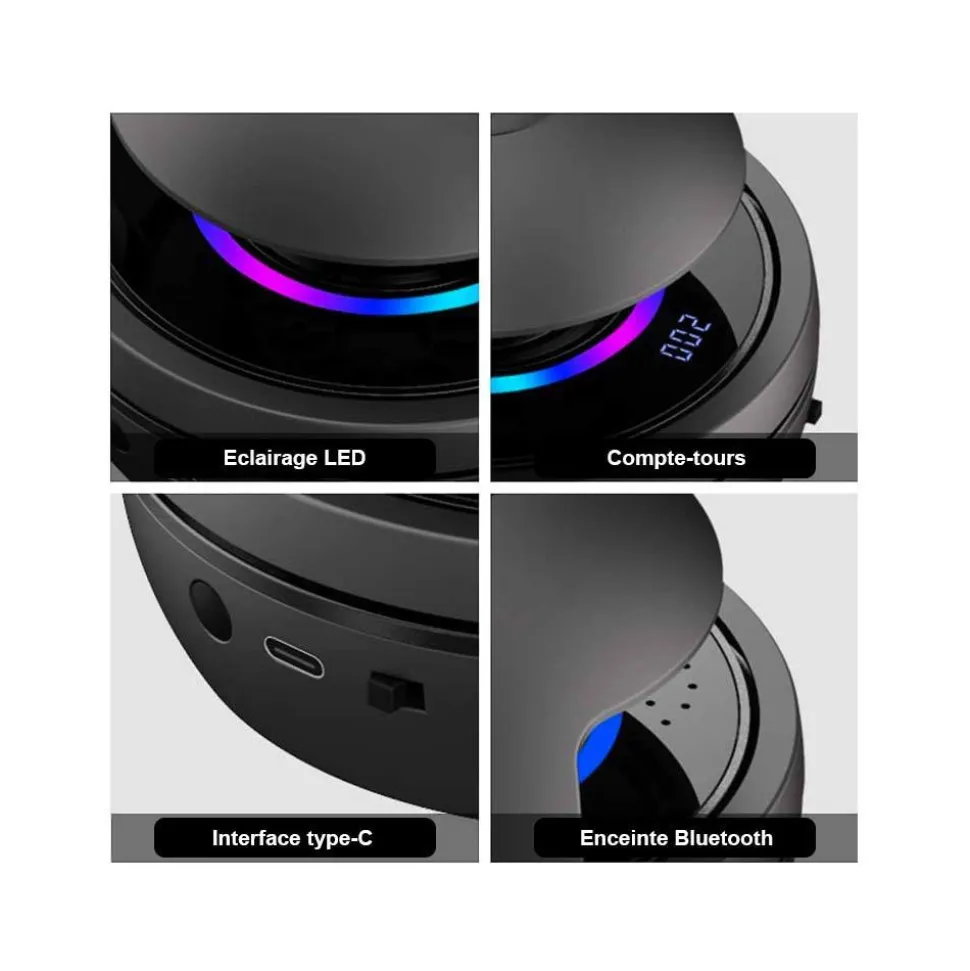 JARDINDECO - Corde à sauter horizontale avec système audio bluetooth dual jump