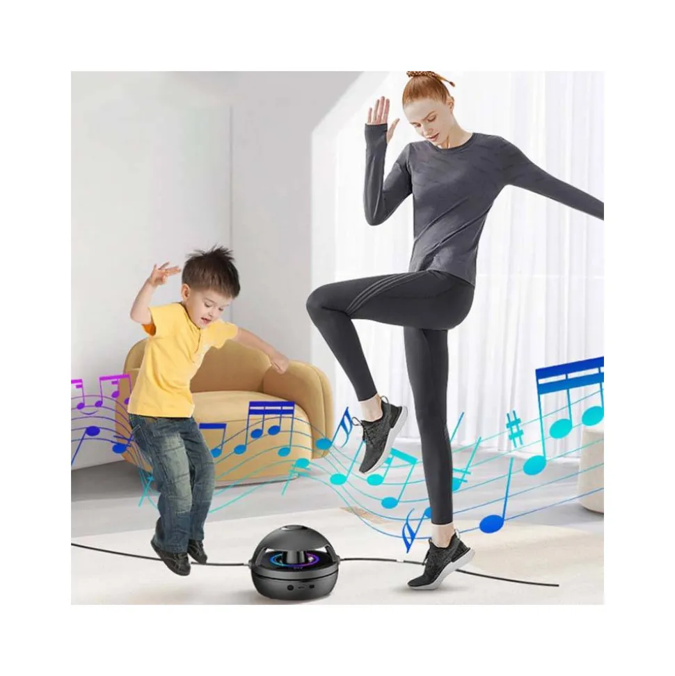 JARDINDECO - Corde à sauter horizontale avec système audio bluetooth dual jump
