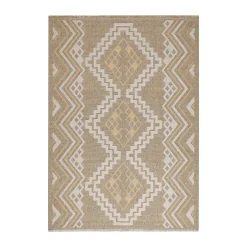 JARDINDECO - Tapis intérieur extérieur aspect jute jaune tijuana 9054 180 x 67 cm
