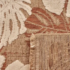 JARDINDECO - Tapis intérieur extérieur aspect jute terracotta tijuana 9062 170 x 120 cm