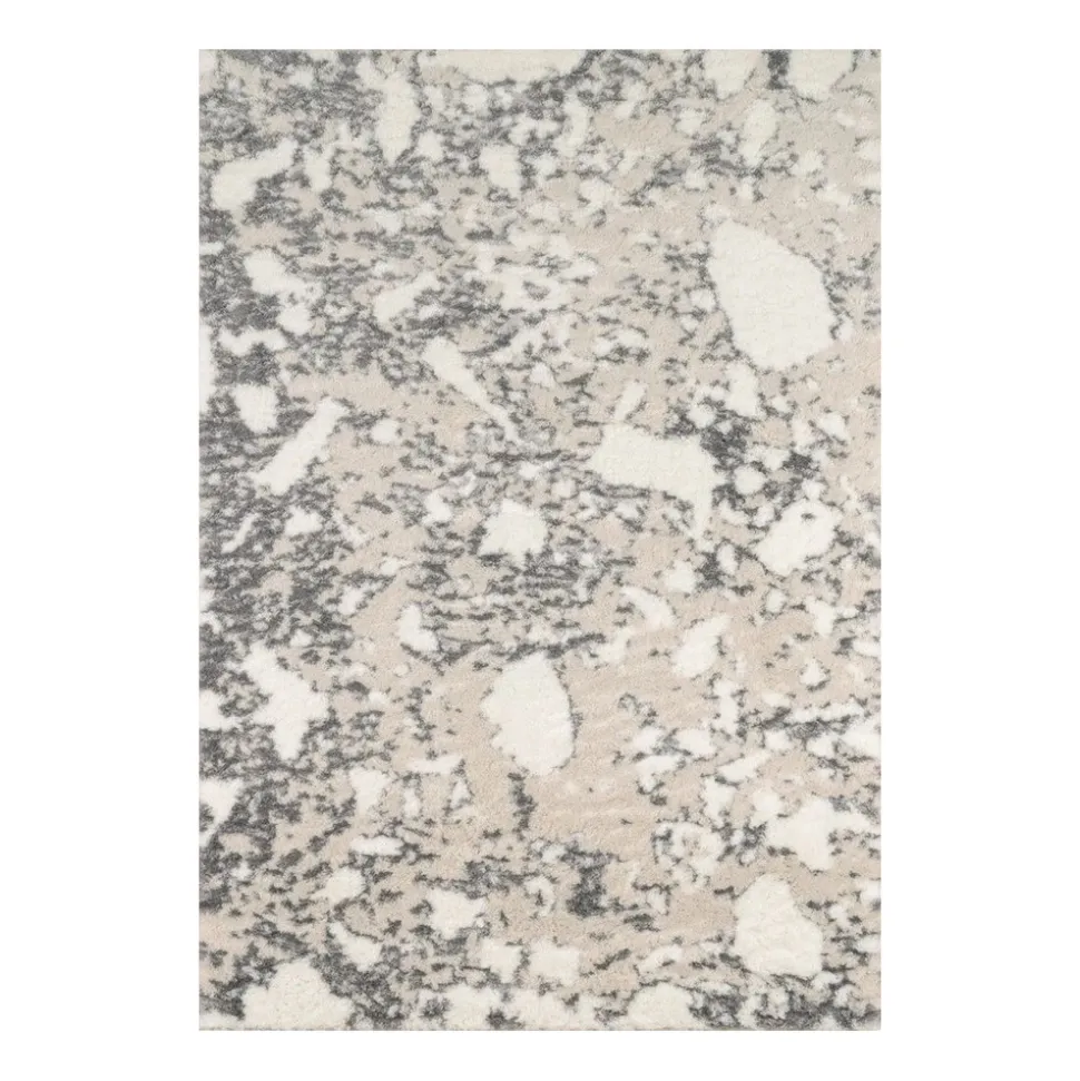 JARDINDECO - Tapis intérieur en polyester poils longs léna léopard 160 x 120 cm