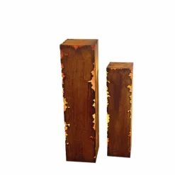 JARDINEX - Colonne décorative métal rouillé h.140 cm - rouille 140 cm