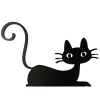JARDINEX - Déco jardin : chat félix métal - noir 41 cm