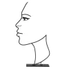 JARDINEX - Déco jardin métal visage fil ombre noire - noir 80 cm