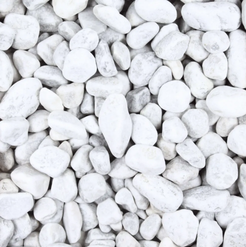 JARDINEX - Galet marbre blanc 40/60 mm- big bag 1t (10 m²) - blanc