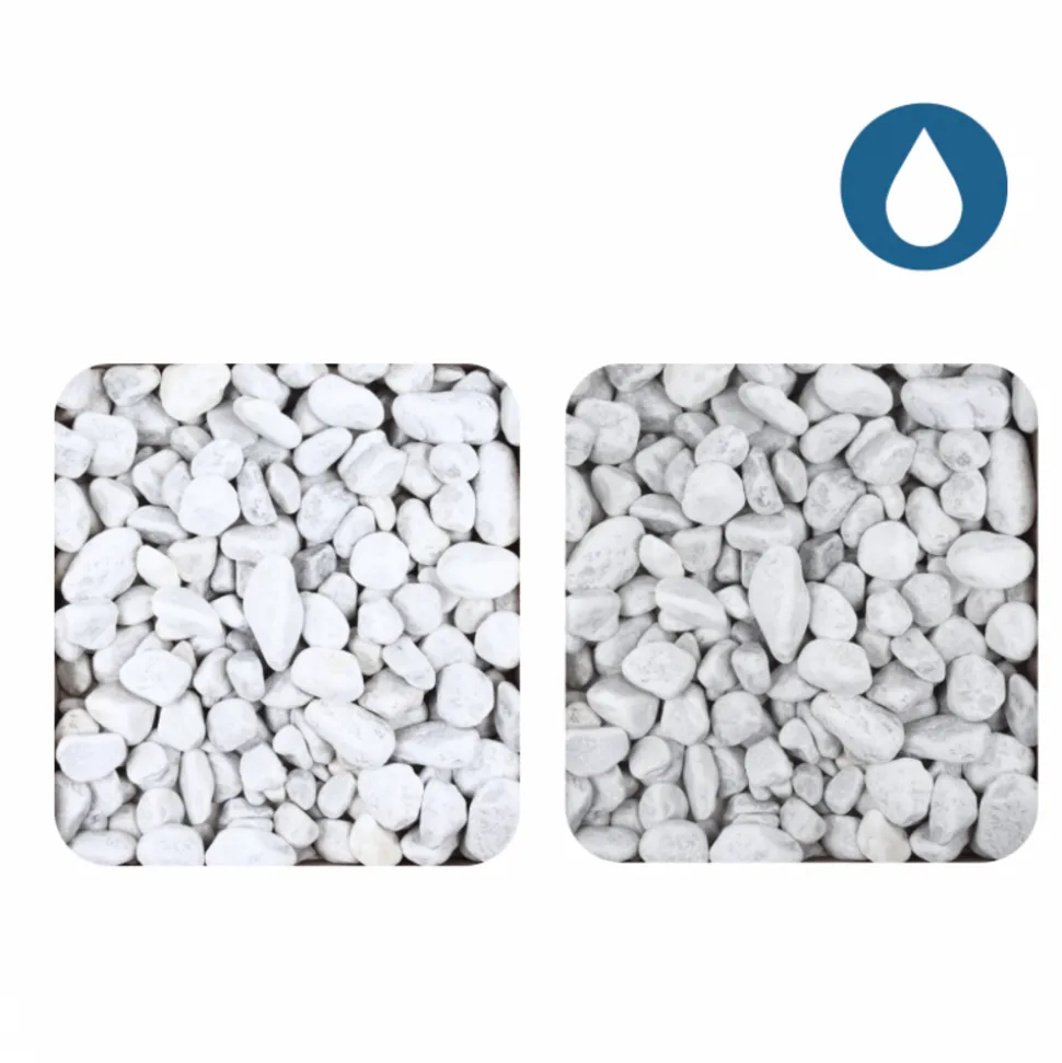 JARDINEX - Galet marbre blanc 40/60 mm- big bag 1t (10 m²) - blanc