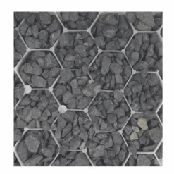JARDINEX - Gravier concassé calcaire noir 6/14 mm - big bag 1t (16 m²) - noir