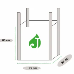 JARDINEX - Gravier roulé silex orangé 15/30 mm- big bag 1t (16 m²) - orange
