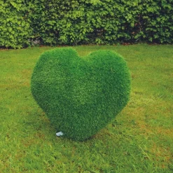 JARDINEX - Peluche de jardin coeur en gazon synthétique - vert 50 cm
