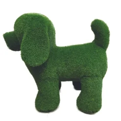 JARDINEX - Peluche de jardin chien en gazon synthétique - vert 35 cm