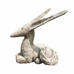 JARDINEX - Statue de jardin "le renard attentif "- le petit prince - gris clair 37 cm