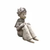 JARDINEX - Statue de jardin "le petit prince assis" - gris clair 52 cm