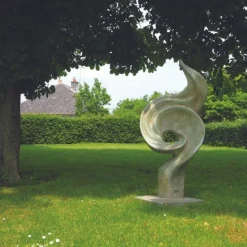 JARDINEX - Statue de jardin en pierre "valentino" (148cm) - gris vert 148 cm