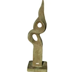 JARDINEX - Statue de jardin en pierre "fonteyn" (150 cm) - gris vert 150 cm