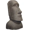 JARDINEX - Statue jardin moaï (grand format) - gris anthracite 150 cm