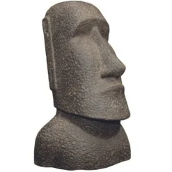 JARDINEX - Statue jardin moaï (grand format) - gris anthracite 150 cm