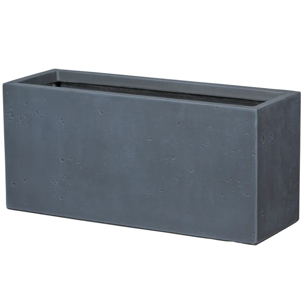 Jardinière Bac Kati anthracite - L.74xl.24,5xH.34cm