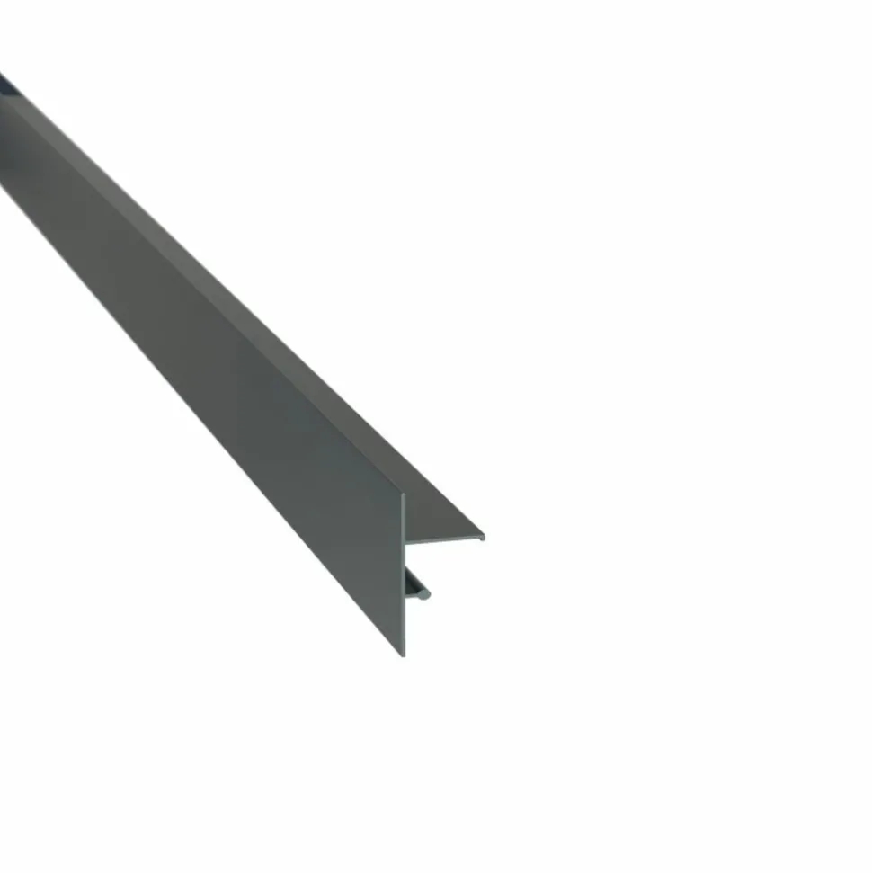 JOUPLAST - Profilé de finition clipsable pour terrasse sur plots - jouplast - gris anthracite - 70 mmmm