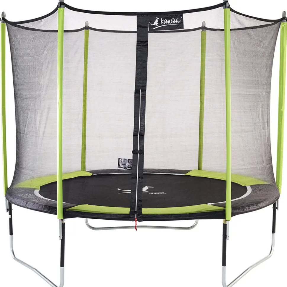 KANGUI - Kangui - trampoline de jardin 305 cm + filet de sécurité jumpi vert/noir 300