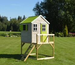 KANGUI - Maison de jardin enfant extérieur - cabane en bois avec plateforme - toit étanch
