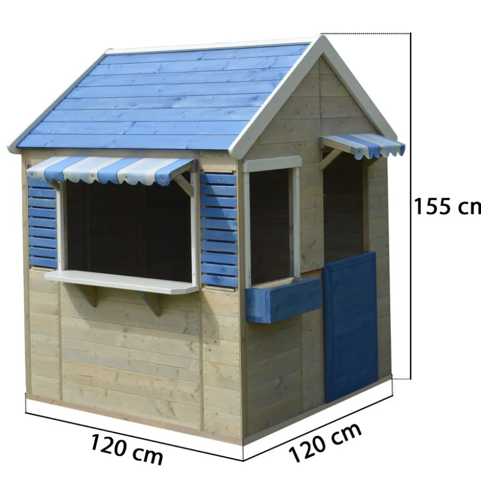 KANGUI - Maison de jardin enfant extérieur - cabane en bois avec plancher - toit étanche