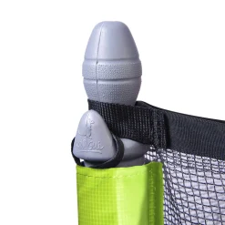 KANGUI - Trampoline 430 cm + filet + échelle + bâche + kit d'ancrage jumpi taupe/vert 430