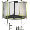 KANGUI - Trampoline de jardin 305 cm + filet de sécurité + échelle + kit d'ancrage jumpi