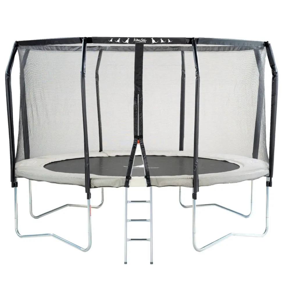 KANGUI - Trampoline de jardin rond ø426cm avec filet de sécurité + échelle - fabrication
