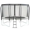 KANGUI - Trampoline de jardin rond ø366cm avec filet de sécurité + échelle - fabrication
