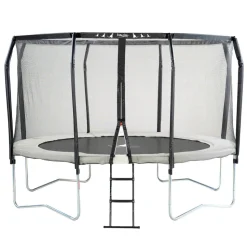 KANGUI - Trampoline de jardin rond ø366cm avec filet de sécurité + échelle - fabrication
