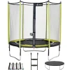 KANGUI - Trampoline de jardin 244 cm + filet de sécurité + échelle + bâche de protection