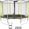 KANGUI - Trampoline de jardin 365 cm + filet de sécurité + échelle + kit d'ancrage jumpi