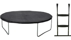 KANGUI - Trampoline de jardin 365 cm + filet de sécurité + échelle + bâche de protection