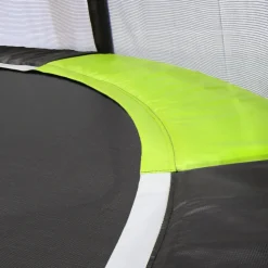 KANGUI - Trampoline de jardin 426 cm + filet de sécurité jumpi vert/noir 430