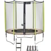 KANGUI - Trampoline de jardin 244 cm + filet de sécurité + échelle + kit d'ancrage jumpi