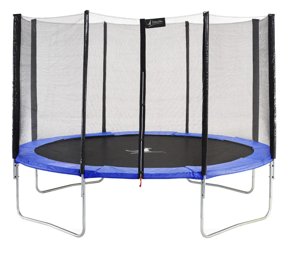 KANGUI - Trampoline rond bleu ø430cm avec filet de protection