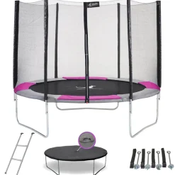 KANGUI - Trampoline rond ø300cm avec filet, échelle, bâche et kit ancrage - ralli 300
