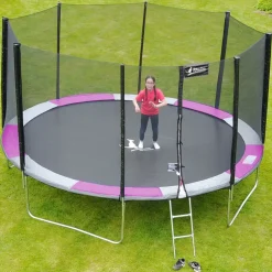 KANGUI - Trampoline rond ø300cm avec filet, échelle, bâche et kit ancrage - ralli 300