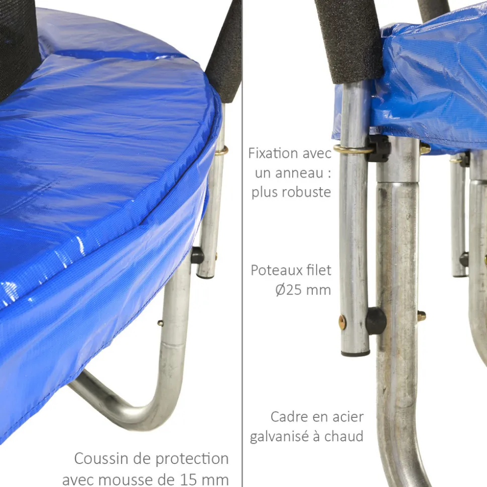 KANGUI - Trampoline rond ø300cm avec filet de sécurité et échelle - fpr 300