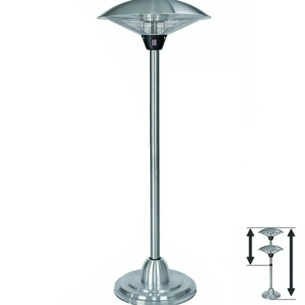 KEMPER - Parasol chauffant elektric 2000w kemper infrarouges mat téléscopique