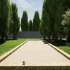 KING MATERIAUX - Kit finition terrain de pétanque jaune 30m²
