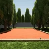 KING MATERIAUX - Kit finition terrain de pétanque rouge 75m²