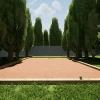 KING MATERIAUX - Kit finition terrain de pétanque rose 50m²