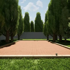 KING MATERIAUX - Kit finition terrain de pétanque rose 50m²