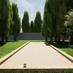 KING MATERIAUX - Kit finition terrain de pétanque jaune 25m²