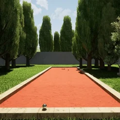 KING MATERIAUX - Kit terrain de pétanque rouge 30m²