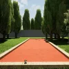 KING MATERIAUX - Kit terrain de pétanque rouge 25m²