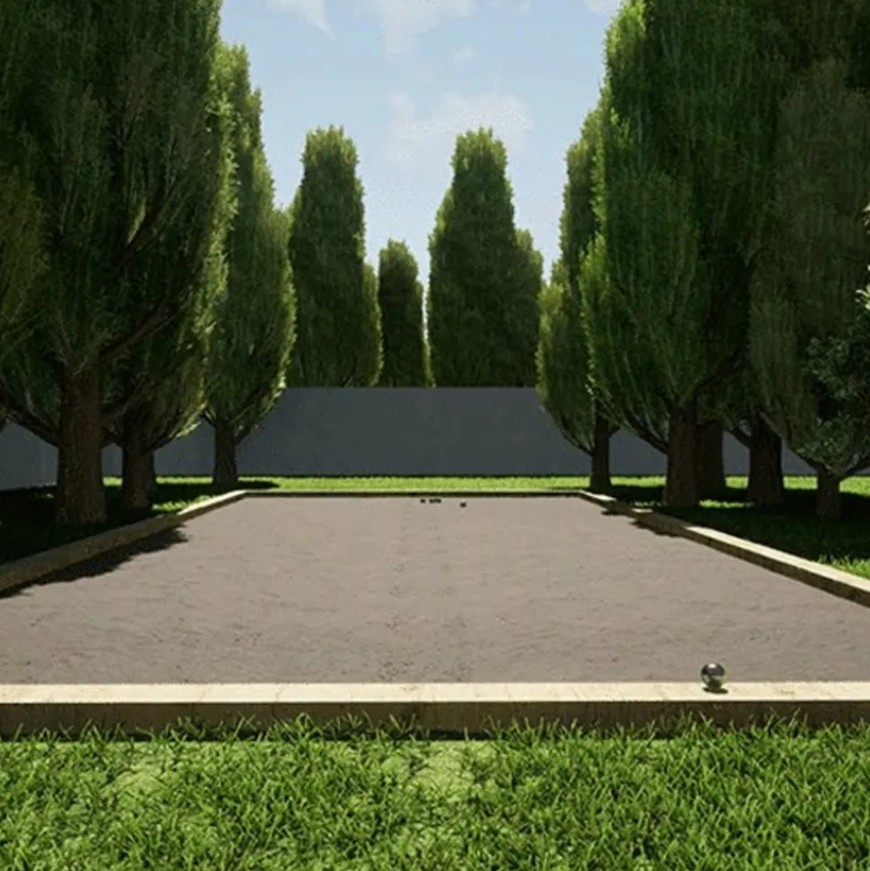 KING MATERIAUX - Kit terrain de pétanque gris 75m²